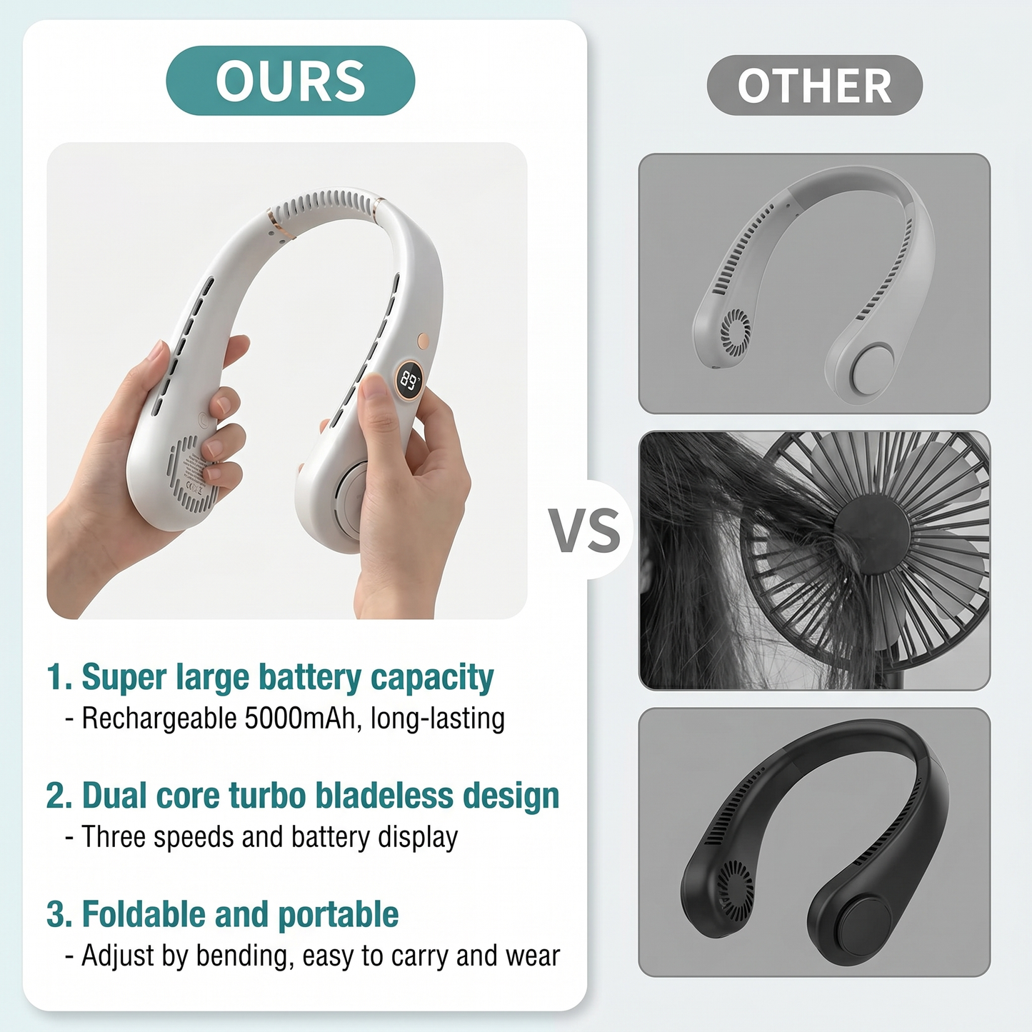 Bladeless Neck Fan